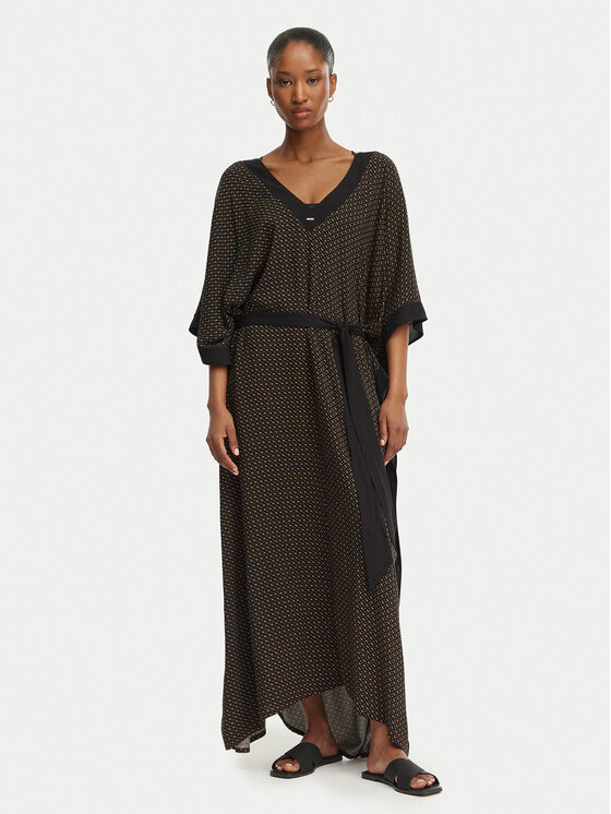 BOSS BOSS Пляжна сукня Monogram 50561263 Чорний Relaxed Fit