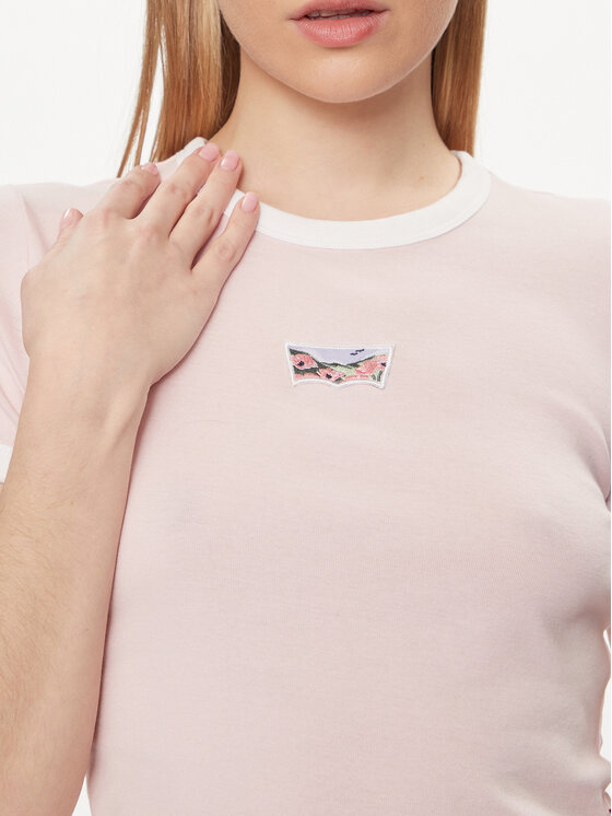 Levi's® Levi's® T-Shirt Graphic Ringer A3523-0060 Ροζ Slim Fit