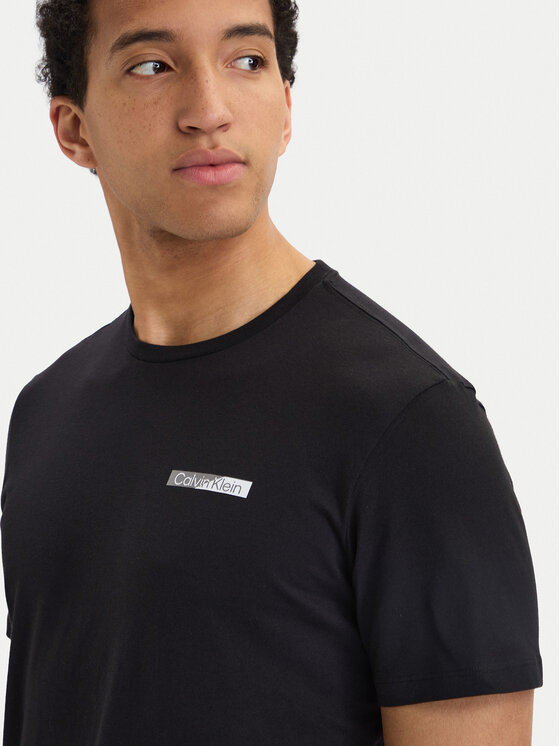 Calvin Klein Calvin Klein Majica SS 30s EU LV04LG810G Črna Slim Fit
