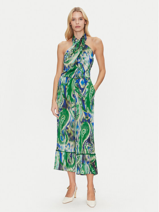 Simona Corsellini Simona Corsellini Bluza P25CPTO01401 Zelena Slim Fit