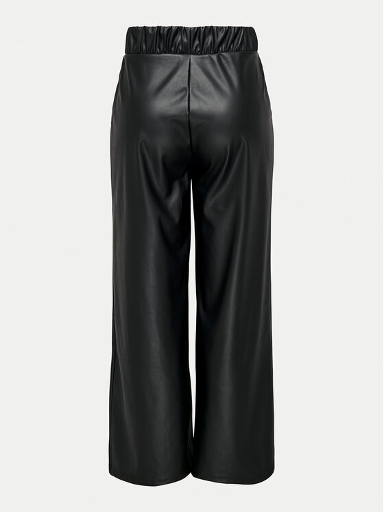 JDY JDY Hlače od imitacije kože Soya 15328975 Crna Regular Fit