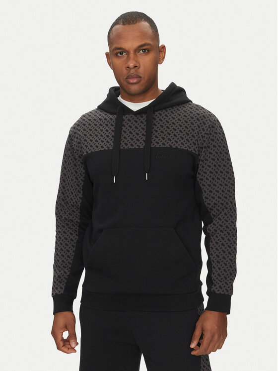 BOSS BOSS Mikina Luke 50540534 Čierna Regular Fit