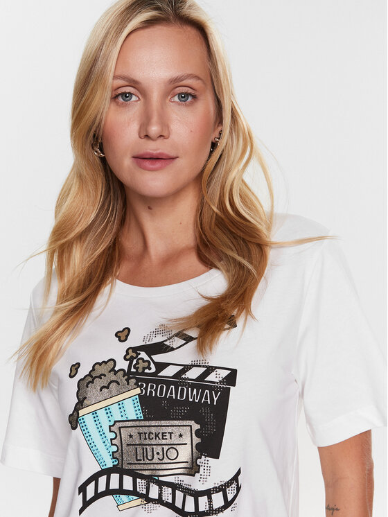 Liu Jo Sport Liu Jo Sport T-shirt TA3188 JS923 Bianco Regular Fit