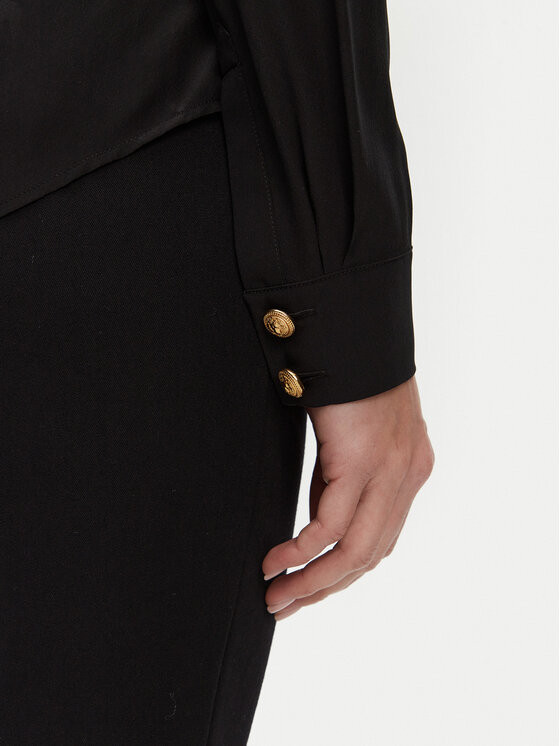Balmain Balmain Koszula DF1HS050SD42 Czarny Regular Fit