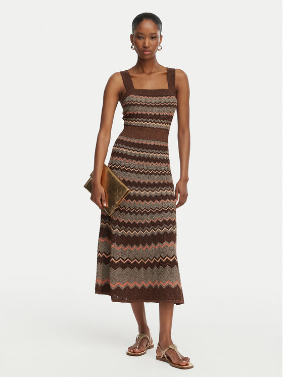 Marciano Guess Marciano Guess Плетена рокля G6GK42 Z0640 Кафяв Regular Fit