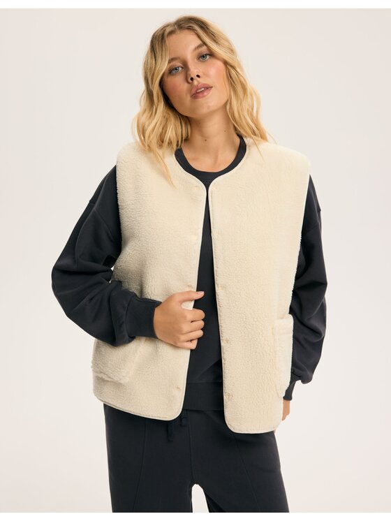 Esotiq Esotiq Bezrękawnik 44121 Biały Regular Fit