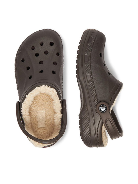 Crocs Crocs Natikači C-BAYA LINED CLOG 205969-206 Rjava