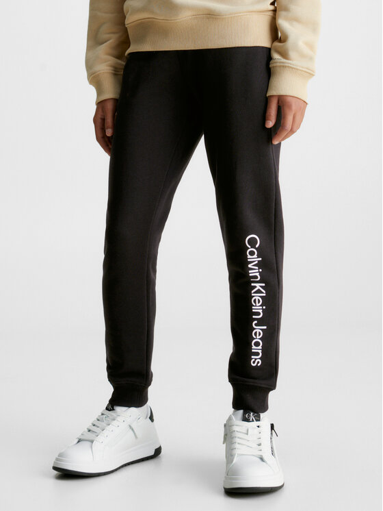 Calvin Klein Jeans Calvin Klein Jeans Dressipüksid Logo IU0IU00604 Must Regular Fit