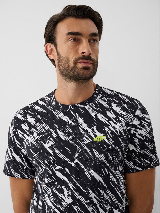 4F 4F T-Shirt 4FRAW26TTSHM4664-20A Černá Regular Fit