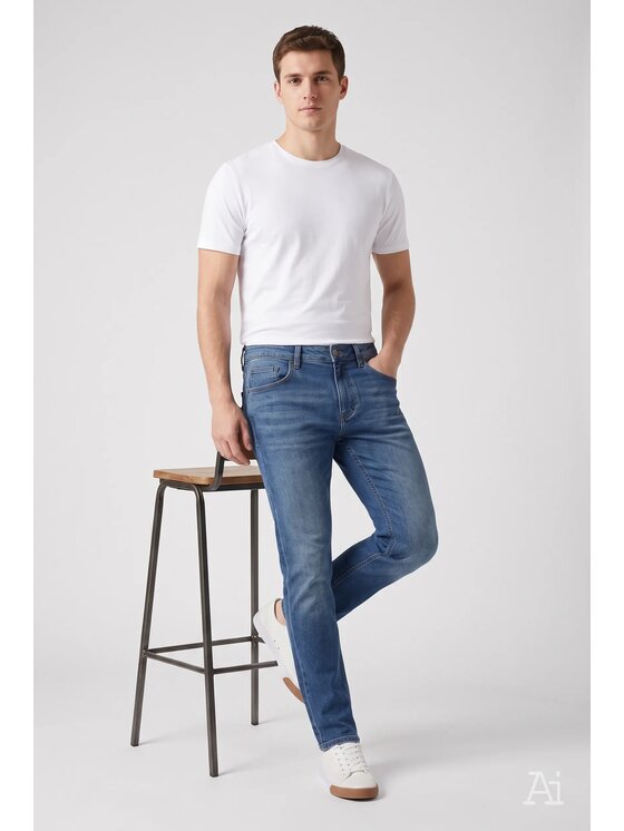 Cross Jeans Cross Jeans Jeansy E 161-532 Niebieski Straight Leg