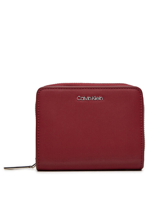 Calvin Klein Mazs sieviešu maks Ck Must Medium Zip Around Wallet K60K611937 Sarkans