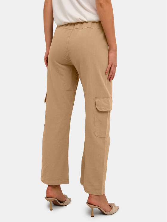Kaffe Kaffe Παντελόνι υφασμάτινο Naya 10508358 Μπεζ Regular Fit