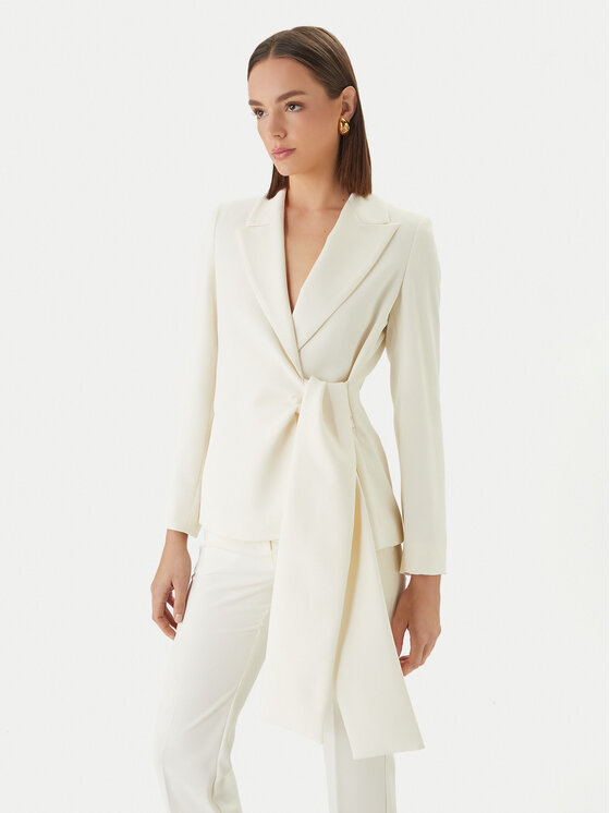 Marella Marella Sako Meandro 2613041053 Écru Slim Fit