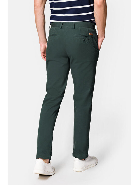 Lancerto Lancerto Spodnie materiałowe Monaco SP082123000004 Zielony Slim Fit