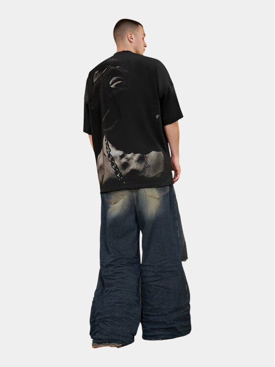 MADE BY SOCIETY MADE BY SOCIETY Ścierka Tricou SANDSTONE BLANK - T17168 Czarny Basic Fit