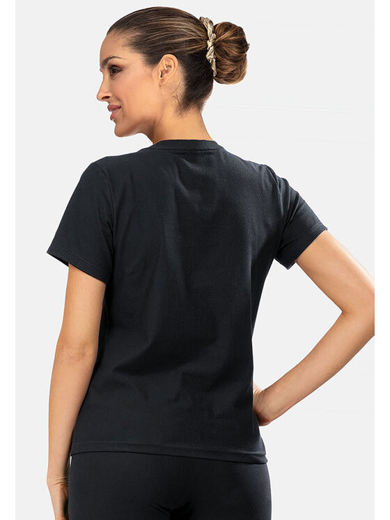 Feba Feba T-Shirt BLU03 Czarny Regular Fit