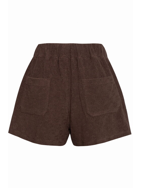 Magda Matyja Magda Matyja Szorty materiałowe Mauritius Bottom Brown Brązowy Oversize