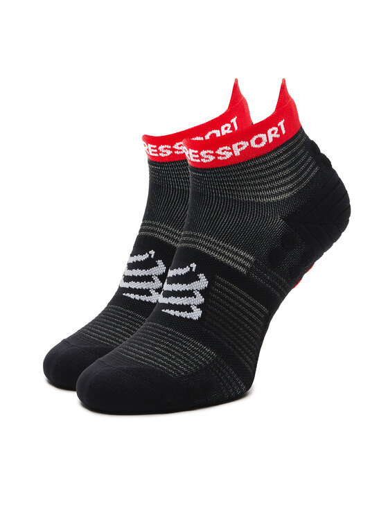 Compressport Zemās zeķes unisex Pro Racing Socks V4.0 Run Low XU00047B Melns