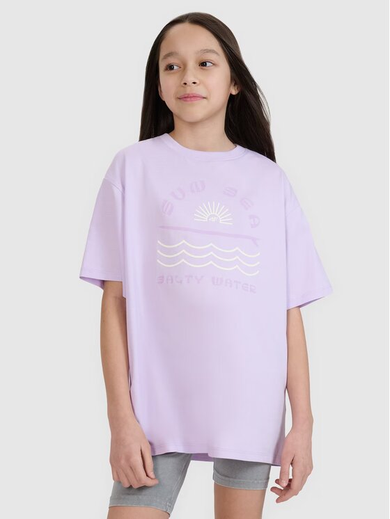 4F 4F T-Shirt 4FJWSS25TTSHF1870-52S Ροζ Oversize