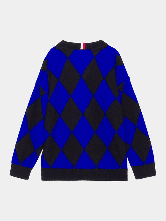Tommy Hilfiger Tommy Hilfiger Kardigan KB0KB08622 Granatowy Regular Fit