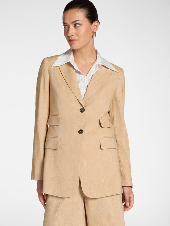 Elena Mirò Elena Mirò Giacca da abito Q142P100086N012 Crema Regular Fit