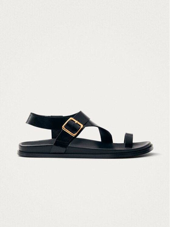 Sandały, rozmiar 38, Czarne, Siren Onix Black Leather Sandals