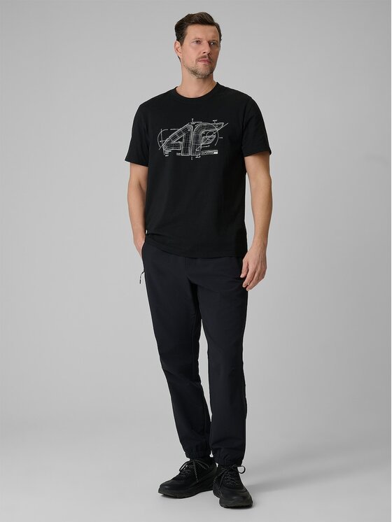 4F 4F T-Shirt COMMERCIAL 12 Czarny Regular Fit