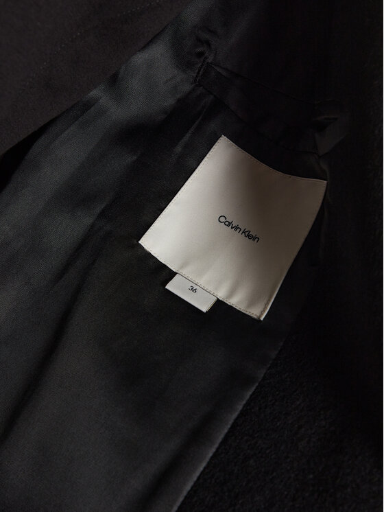 Calvin Klein Calvin Klein Vilnonis paltas K20K207701 Juoda Regular Fit