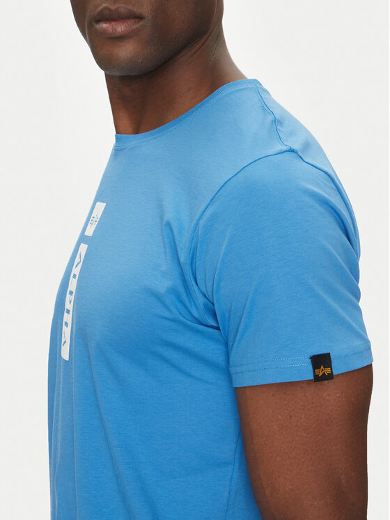 Alpha Industries Alpha Industries T-shirt Puff Print 146509 Blu Regular Fit