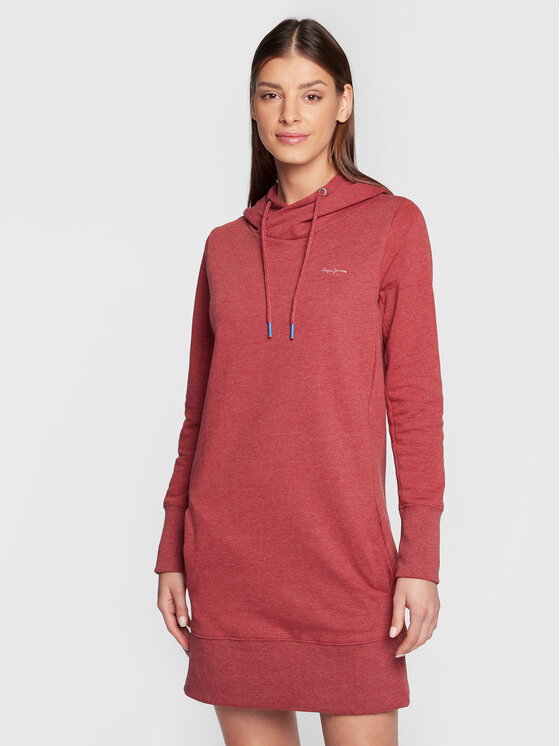 Pepe Jeans Pletena obleka Gisela PL953126 Rdeča Relaxed Fit