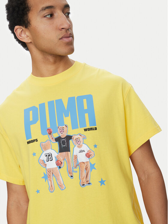 Puma Puma T-shirt Dylan's World 630257 Žuta Regular Fit
