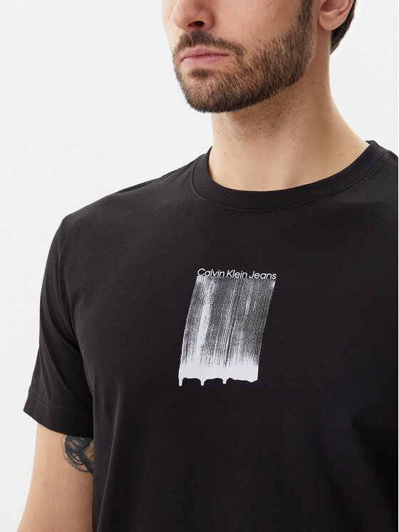 Calvin Klein Jeans Calvin Klein Jeans T-shirt Brush Stroke J30J327522 Crna Regular Fit