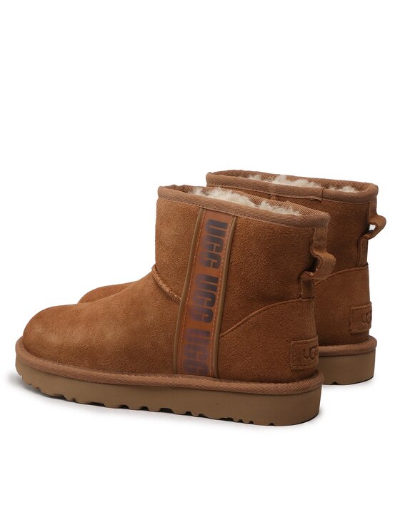 Ugg Ugg Μπότες Χιονιού W Classic Mini Side Logo II 1134962 Καφέ