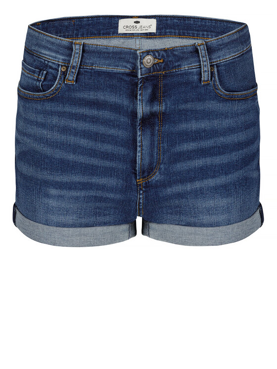 Cross Jeans Cross Jeans Szorty jeansowe A 610-006 Niebieski Regular Fit