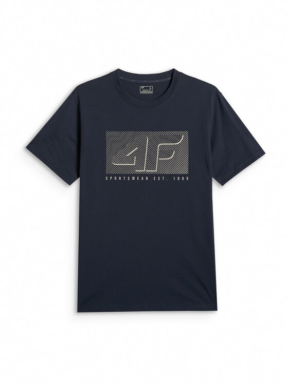 4F 4F T-Shirt COMMERCIAL 12 Granatowy Regular Fit