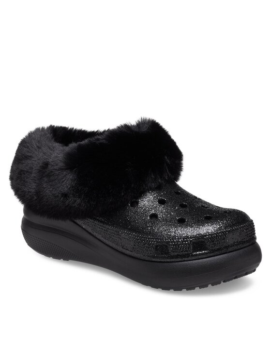 Crocs Crocs Bačkory Crocs Furever Crush Crystal Glitter 208974 Černá