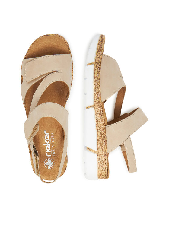 Rieker Rieker Sandały V2366-60 Beżowy