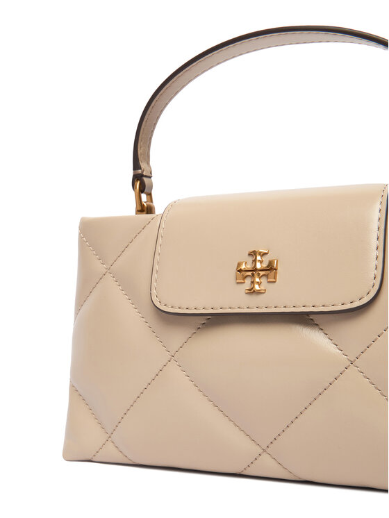 Tory Burch Tory Burch Дамска чанта Kira Diamond Quilt East-West Top Handle 174999 Бежов