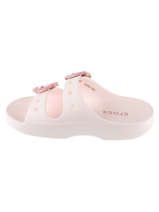 Crocs Crocs Klapki Saturday Enamel Buckle Sandal W Różowy