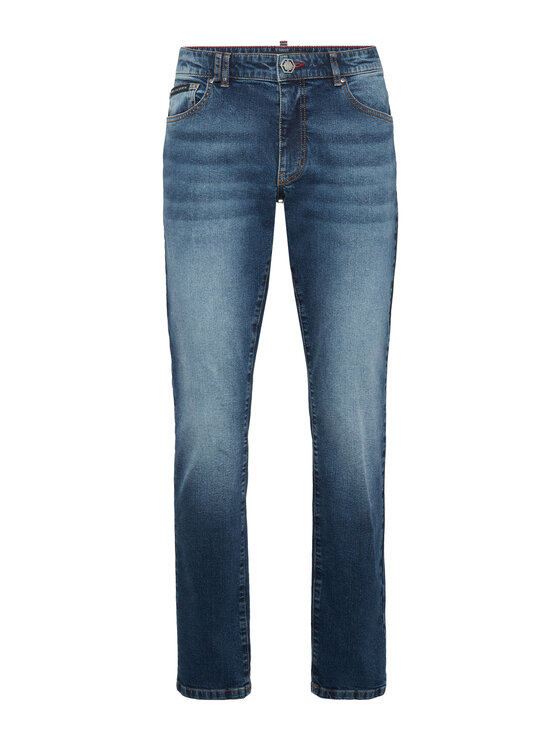 PHILIPP PLEIN PHILIPP PLEIN Jeansy 25897 Modrá Straight Leg