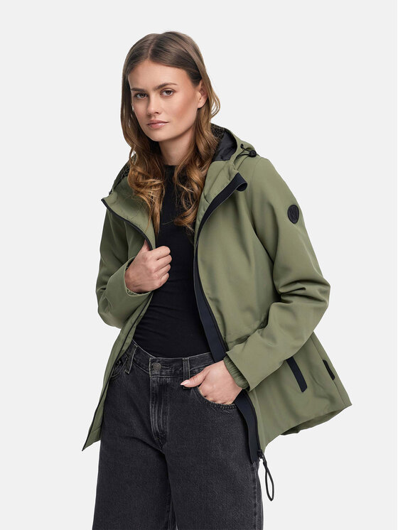 Marikoo Marikoo Kurtka przejściowa Katzilein Zielony Regular Fit