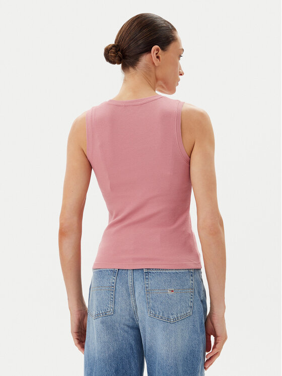 Tommy Jeans Tommy Jeans Топ Essential DW0DW20673 Рожевий Slim Fit
