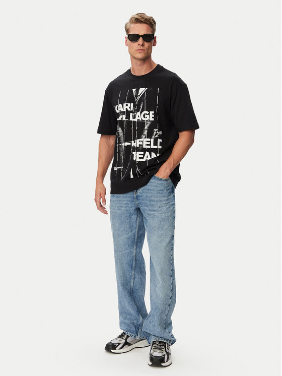 Karl Lagerfeld Jeans Karl Lagerfeld Jeans T-Shirt B3M17034 Schwarz Relaxed Fit