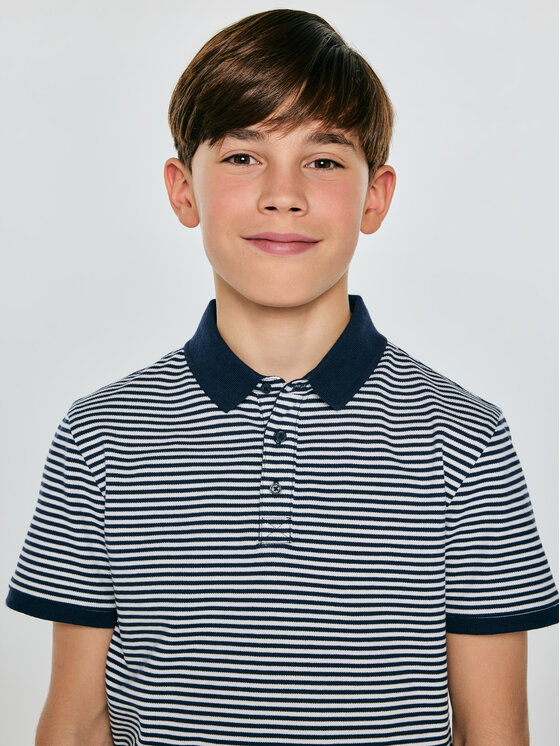 BIG STAR BIG STAR Polo FIKER Granatowy Basic Fit