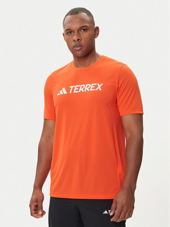 adidas adidas T-Shirt Terrex Multi Climacool Logo Tech JI9236 Oranžová Regular Fit