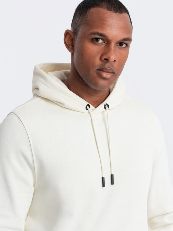 Ombre Ombre Mikina OM-SSBN-0161 Écru Regular Fit