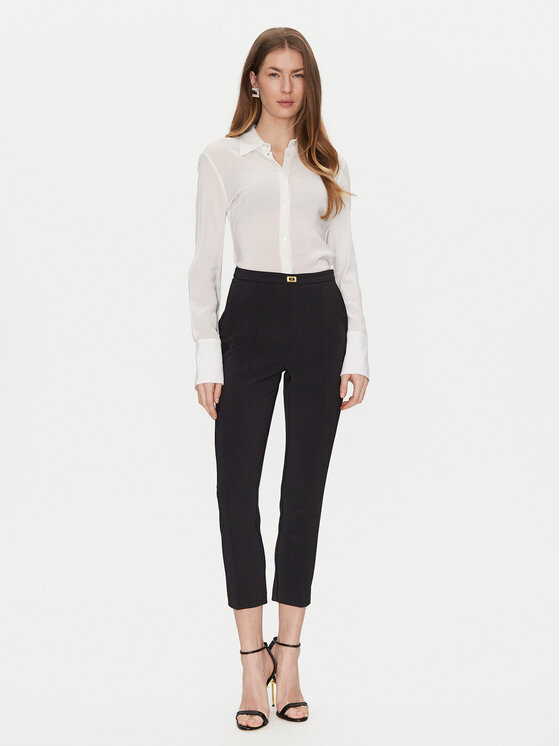 Elisabetta Franchi Elisabetta Franchi Bavlnené nohavice PA-076-51E2-V280 Čierna Regular Fit