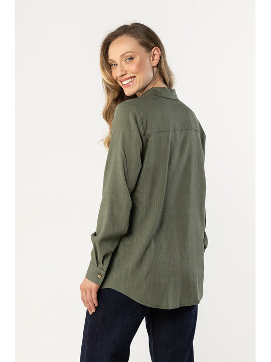 Awama Awama Koszula A768 Khaki Basic Fit