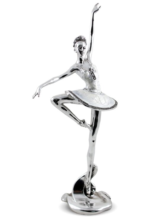 MIAhome MIAhome Figurka baletnica 36x15x8,5 cm OLORINA-2 Srebrny
