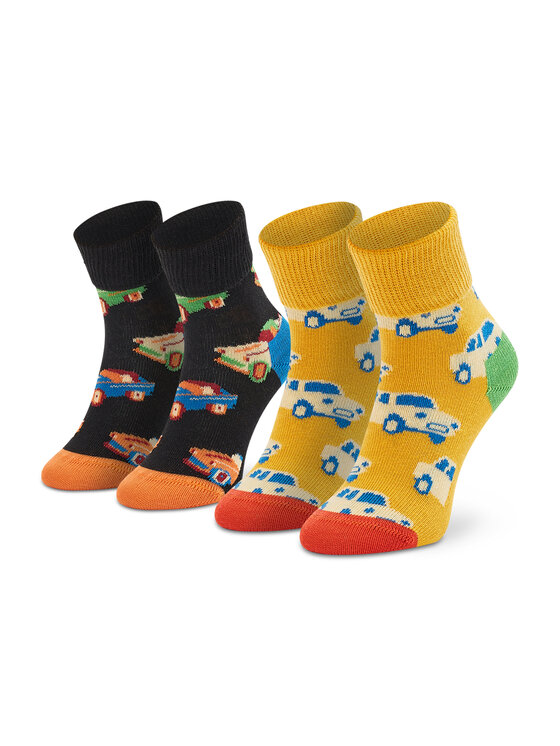 Set de 2 perechi de șosete lungi pentru copii Happy Socks KCAR19-9300 Colorat